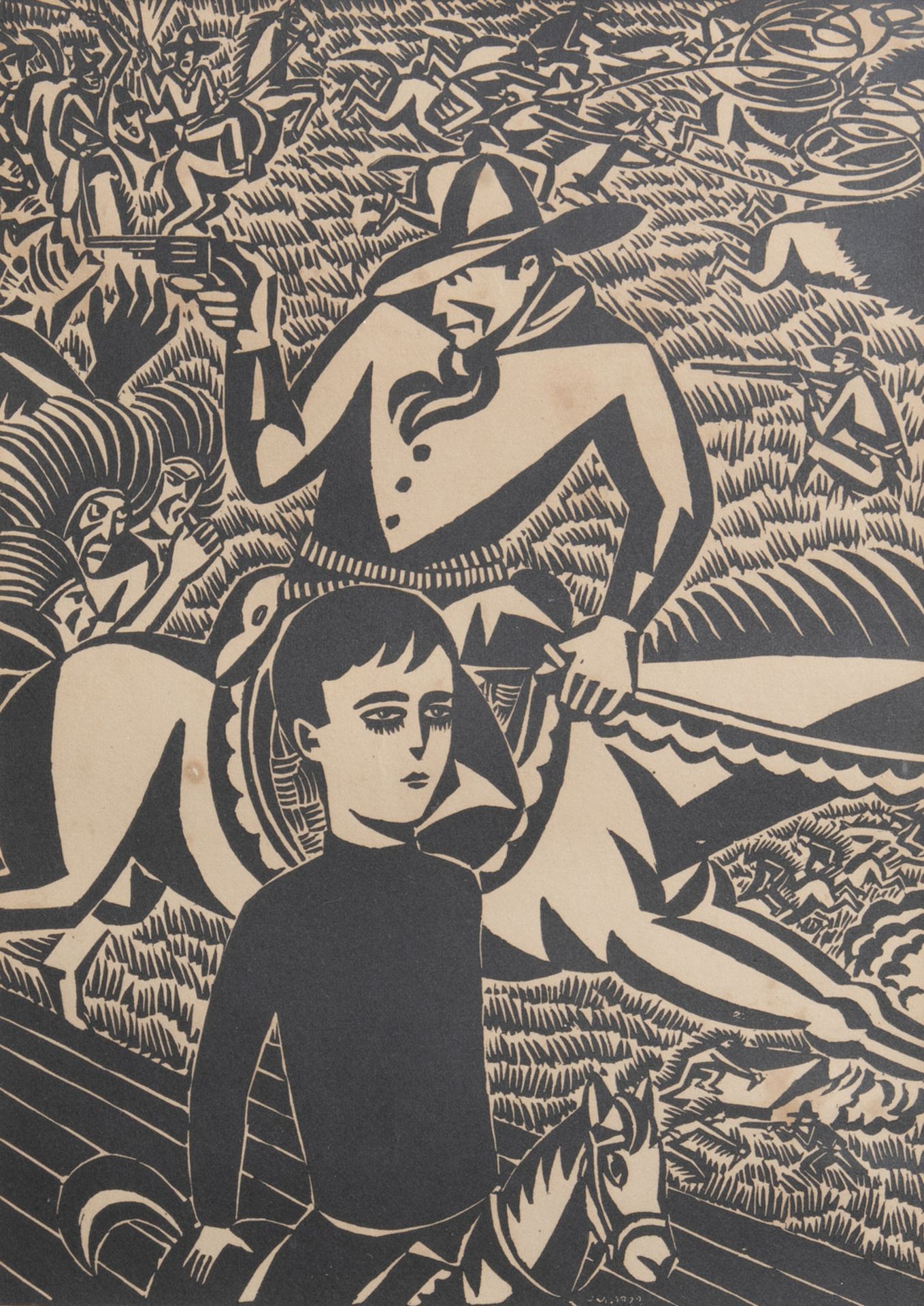 Frans Masereel (1889-1972): 'Souvenirs' and 'Le cheval de bois', two woodcuts, dated 1921 and 1922 - Bild 2 aus 6