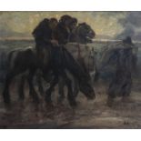 H. Van de Velde (19th/20th C.): Lure of death, oil on panel