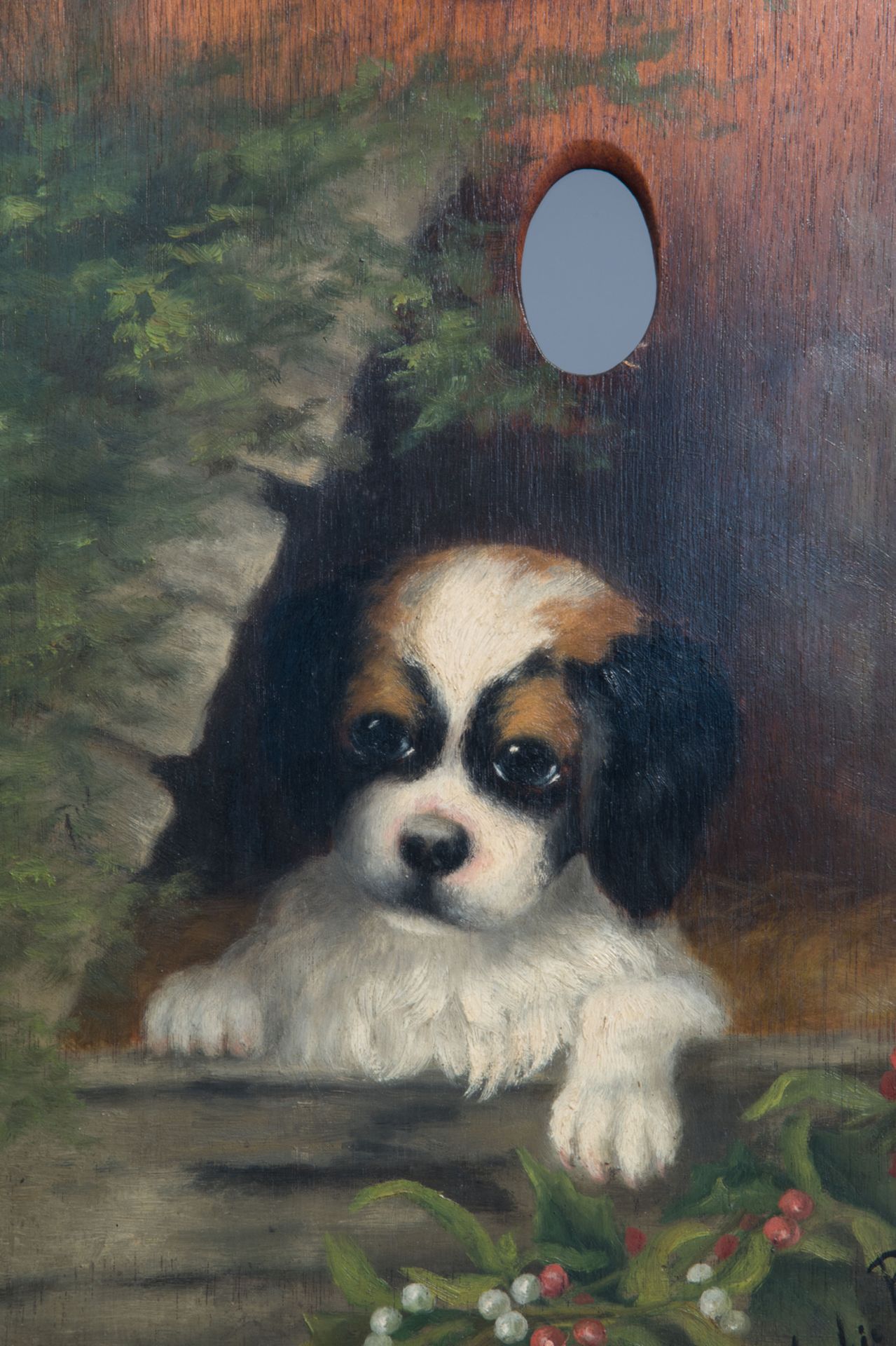 Sophie Pir (1858-1936): Favourite animal, oil on painter's palette