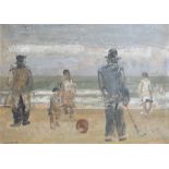 Paul Maas (1890-1962): Fun by the sea, oil on plywood