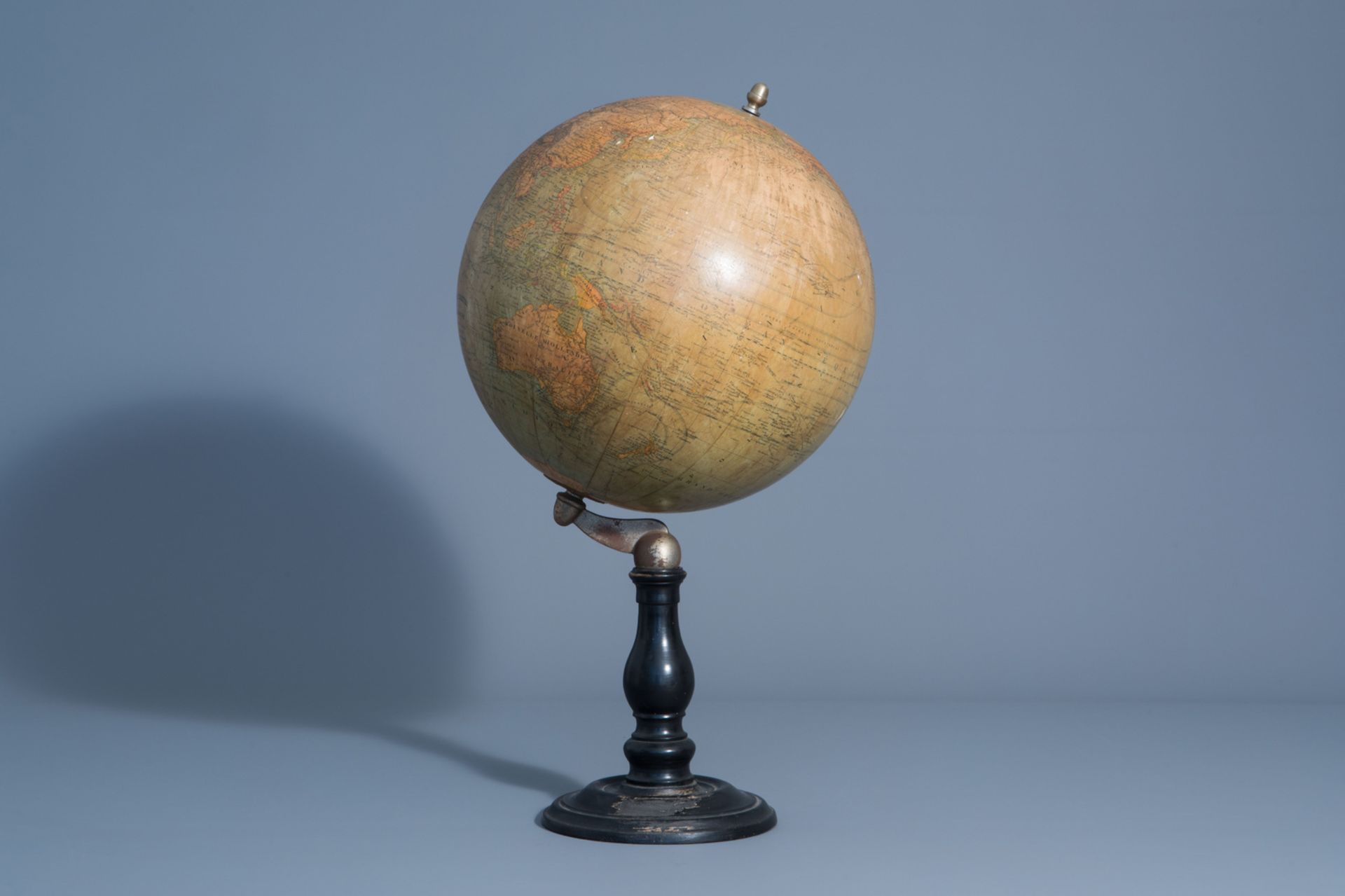 A Maison Delamarche globe on an ebonized wooden base, France, about 1900 - Image 3 of 20