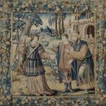 An impressive Flemish tapestry with Tobias of Nineveh and the archangel Raphael, Southern Netherland