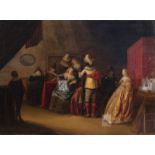 Adriaen Lucasz. Fonteyn (1626-1661): A Dutch interior with a company enjoying leisure, oil on panel,