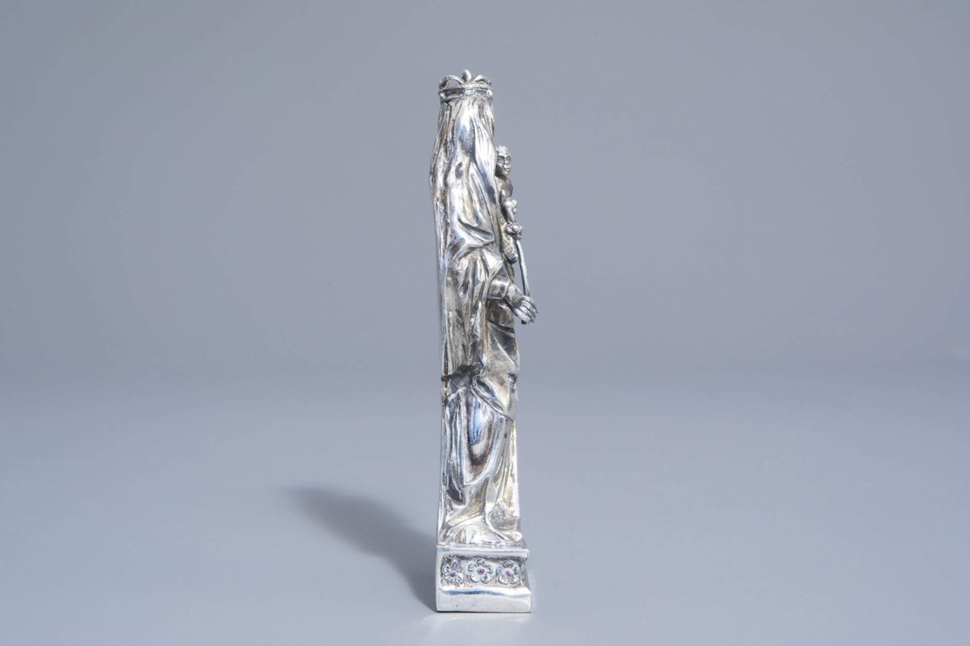 A silver Our Lady and Child after a medieval example, 13 loth, probably Central or Eastern Europe, 1 - Image 3 of 8