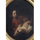 European school: The Virgin and Child, oil on panel, 18th C.