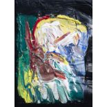 Illegibly signed (20th C.): Untitled, oil on paper on a plexiglass base, [1989]