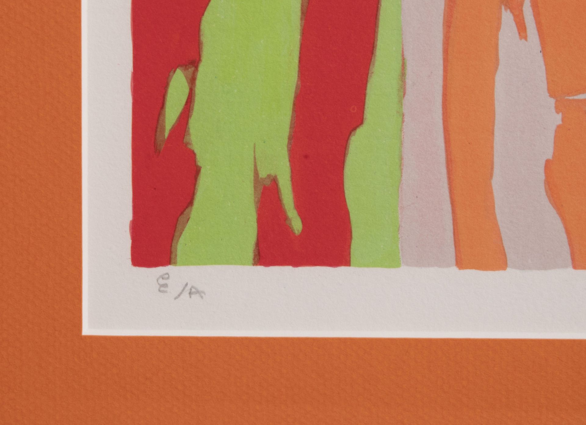 Jef Van Tuerenhout (1926-2006): 'Femme au chapeau oiseau', lithograph in colours, ed. E/A - Image 5 of 5