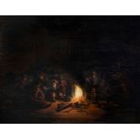 Dutch school, Egbert Lievensz. van der Poel and/or workshop (1621-1664): The evening fire, oil on pa