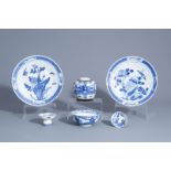 A varied collection of Chinese blue and white porcelain, 19th C.