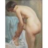 Jef Van de Fackere (1879-1946): Female nude, oil on canvas