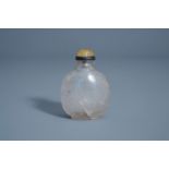 A Chinese rock crystal snuff bottle, 19th C.