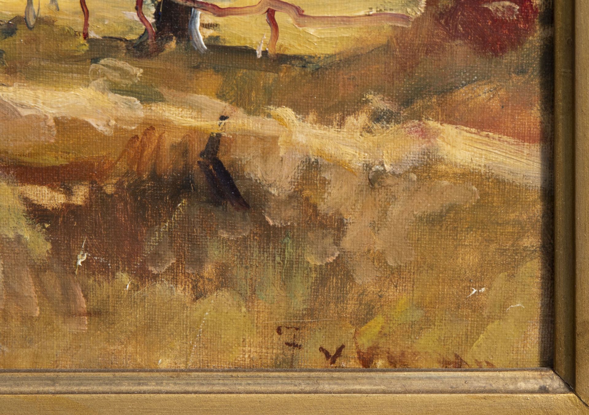 Jan Van Vuuren (1871-1941): Two sunlit farm views, oil on canvas - Bild 5 aus 6