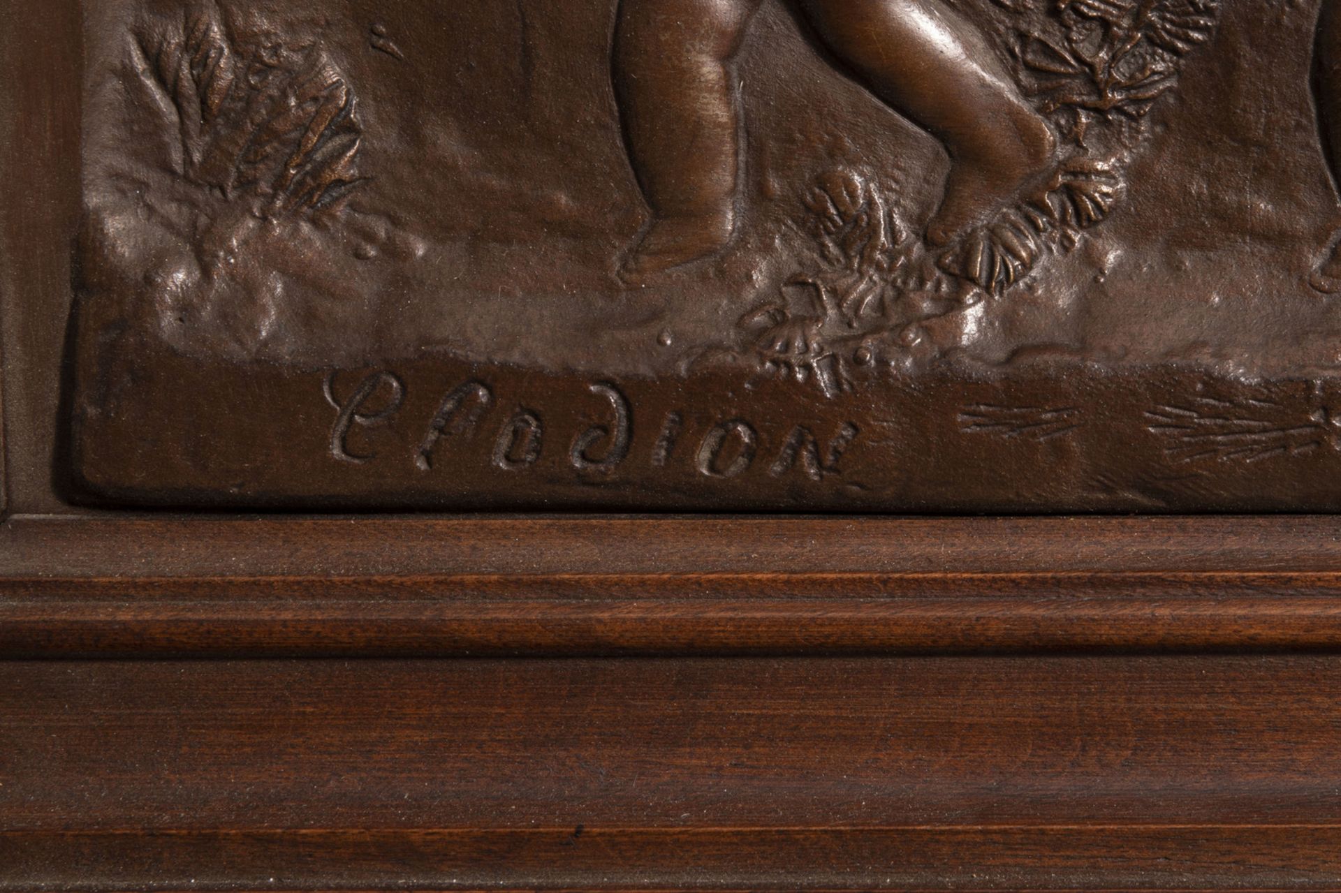 Clodion (1738-1814, after): The Triumph of Bacchus, a pair of patinated bronze plaques, 19th C. - Bild 6 aus 6
