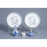 A varied collection of Chinese famille rose and blue and white porcelain, 19th/20th C.