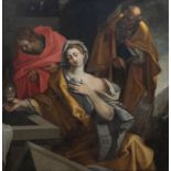 European school: Susanna and the Elders , oil on canvas, 17th C.