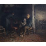 Albertus Johan (Albert) Neuhuys (1844-1914): Working-class family, oil on canvas