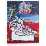 Guillaume Corneille van Beverloo (Corneille, 1922-2010): 'La Traviata', lithograph in colours, ed. E