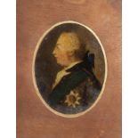 Allan Ramsey (1713-1784, after): Portrait of George III, verre ŽglomisŽ