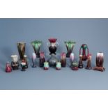 Twenty polychrome Art Nouveau vases, a.o. Thulin, first half of the 20th C.