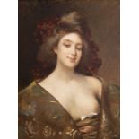 Etienne Albert Joannon-Navier (1857-1911, in the manner of): Portrait of a lady in oriental dress, o