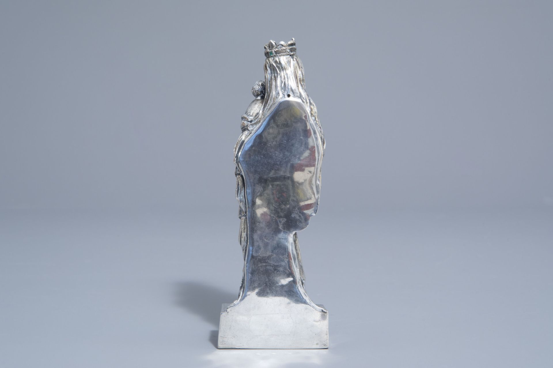 A silver Our Lady and Child after a medieval example, 13 loth, probably Central or Eastern Europe, 1 - Image 4 of 8