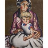 Nina Alexandrowicz (1888-1946): Mother and child, oil on canvas