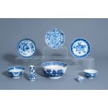 A varied collection of Chinese blue and white porcelain, 18th C. and later