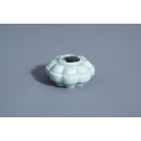 A small Chinese monochrome celadon brush washer, Qianlong