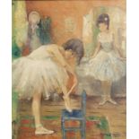 Marguerite Aers (1918-1995): Ballerinas, oil on canvas