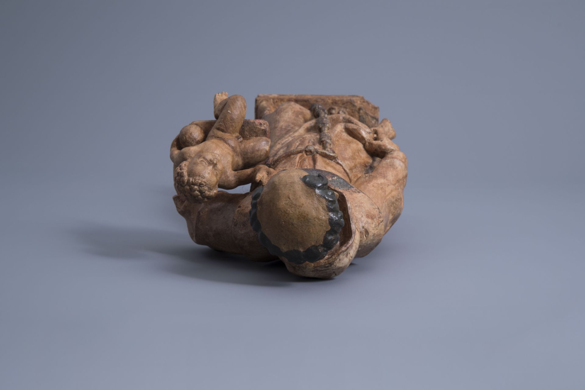 A carved wooden figure of Saint Anthony of Padua with Child, the Netherlands, 16th C. - Image 7 of 7