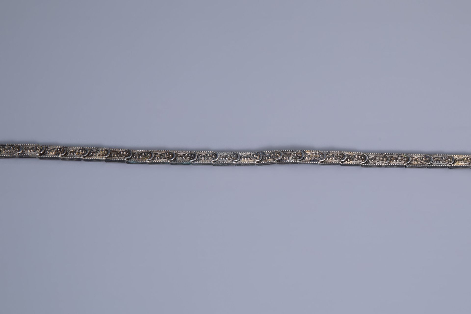 A Russian silver marriage belt, 84 zolotnik, Caucasus, first half of the 20th C. - Image 2 of 10
