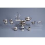 An interesting and varied collection of silver table objects, various origins, 19th/20th C.