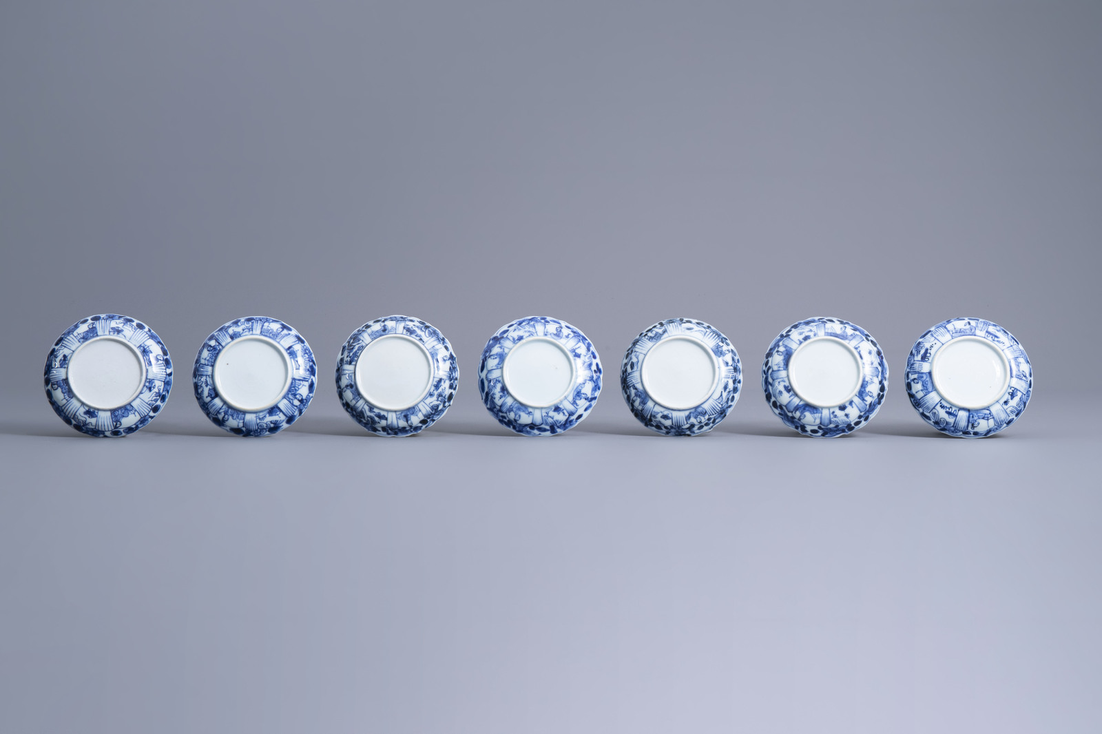 Nine Chinese blue and white cups and fourteen saucers, Kangxi - Image 3 of 16