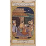 A Persian miniature depicting a wedding ceremony, India, 19th/20th C.