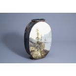 A French polychrome vase with an impressionist landscape, Auteuil workshop, Haviland & Co., Limoges,