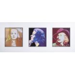 Andy Warhol (1928-1987): Three portraits of Ingrid Bergman, print