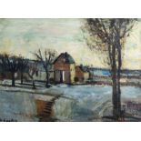 Philibert Cockx (1879-1949): 'Paysage d'hiver', oil on canvas