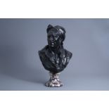 French school, after Guillaume Coustou (1677-1746): A portrait bust of Nicolas Coustou, patinated br