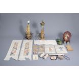 Various Chinese textiles, paintings, silver, cloisonnŽ, soapstone and snuff bottles, 19th C. and lat