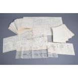 The complete 72-part collection of staff maps of Belgium with the overview map, 1930's