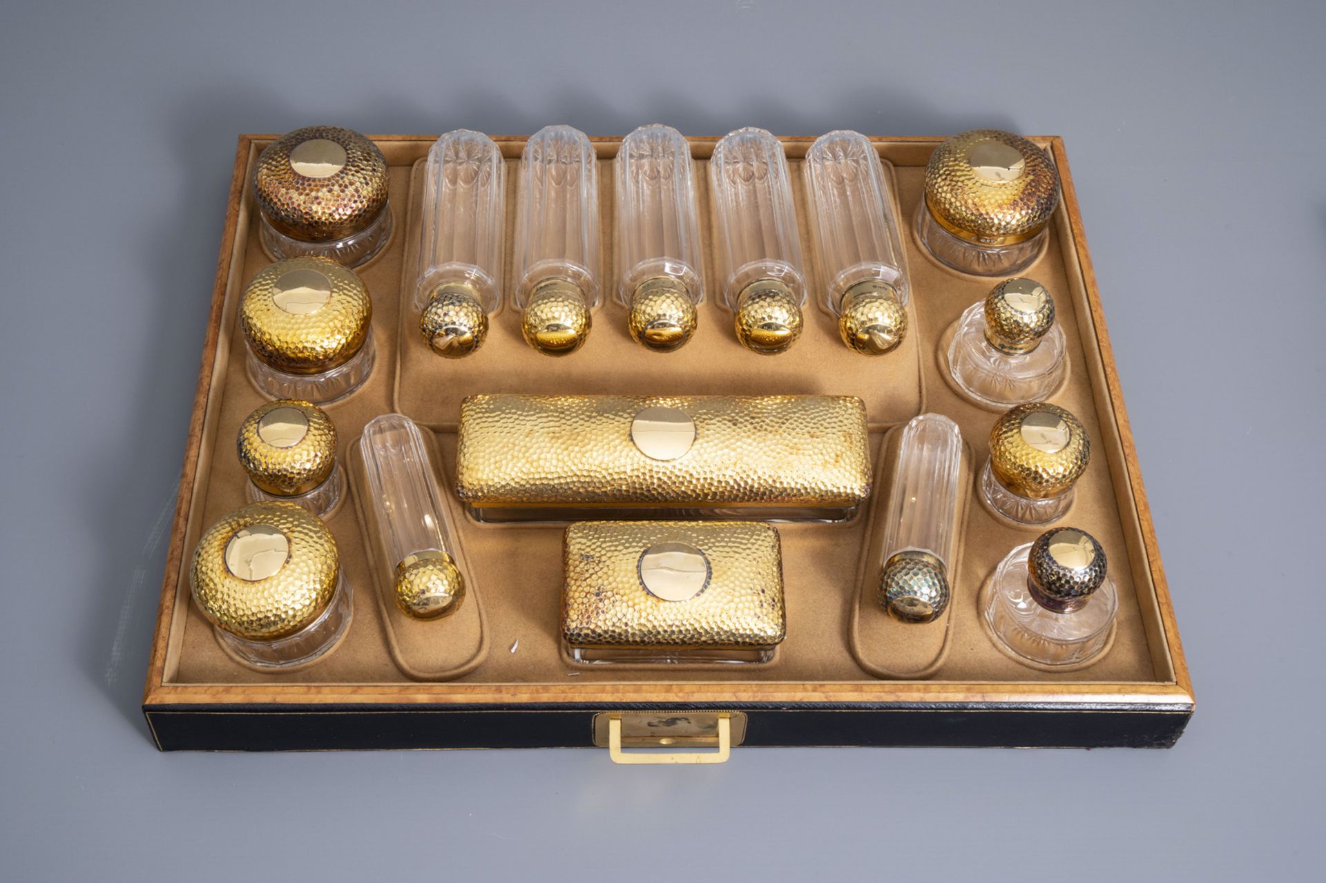 A comprehensive Victorian dressing case or dressing box, maker's mark Thomas Wimbush, London, dated - Image 4 of 25