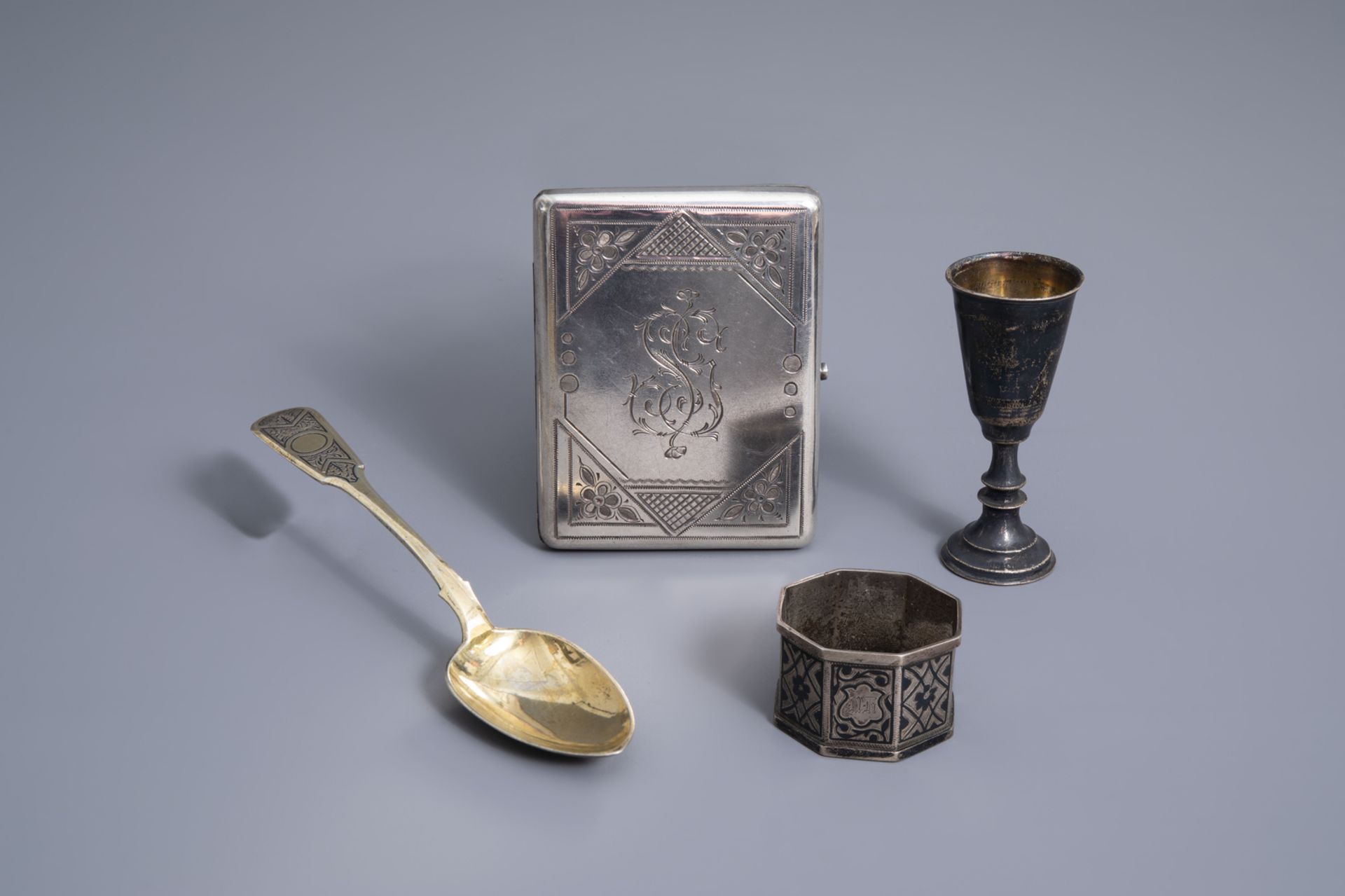 A varied collection of mainly Russian silver, 19th/20th C.