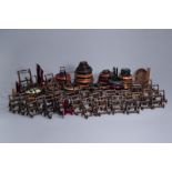 A collection of Chinese wooden stands and a collection of plate holders, 19th/20th C.