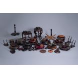 A collection of Chinese wooden stands, 19th/20th C.