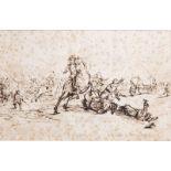 Jacob Willemsz. de Wet (ca. 1610-1677): In the heat of battle, ink on paper, 17th C.