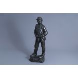 Leon Gobert (1869-1935): Miner, patinated bronze