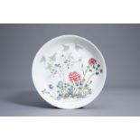 A Chinese famille rose dish with floral design, Guangxu mark and of the period