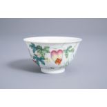 A Chinese famille rose 'balsam pears' bowl, Jiaqing mark, Republic