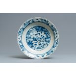 A Chinese blue and white Swatow charger with deer in a landscape, Ming