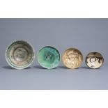 Four islamic pottery bowls, a.o. Iran, 13th C. and later